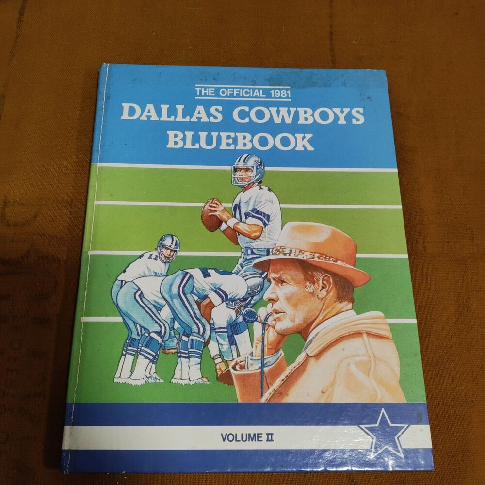 The Official 1981 Dallas Cowboys Bluebook Vol. II, Hardcover, Vintage